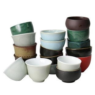 5折清仓 品茗杯②｜特价正品汝窑杯粗陶小茶杯手绘单杯主人杯茶具