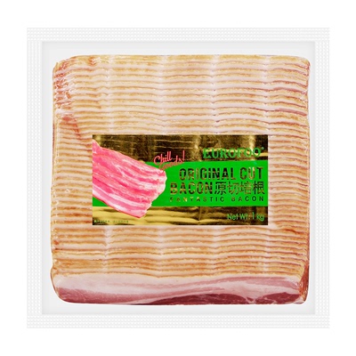 EUROFOO原切培根1kg*12包早餐三明治汉堡煎烤猪肉片手抓饼烧烤用