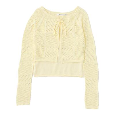 MOUSSY 春季新品波西米亚度假风两件套针织开衫010ISH70-3231