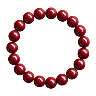 贺福缘真品一级朱砂手串男女士佩戴护身符天然转运珠手链正品礼物