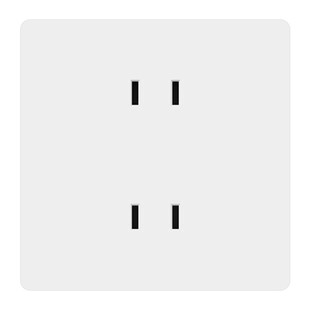 86型4四孔插座暗装家用墙壁二二插两位二孔错位斜2孔多孔开关面板