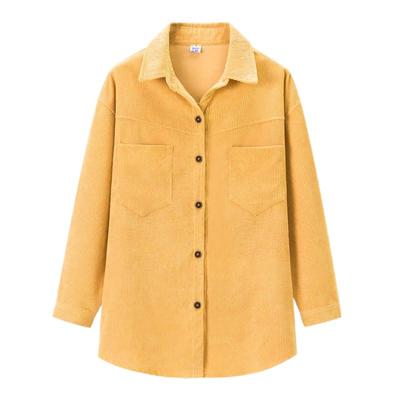 灯芯绒长袖大码宽松外套百搭衬衫