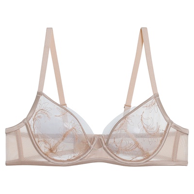 爱慕夏之风内衣女专柜正品夏季超薄性感蕾丝情趣透视文胸AM139342