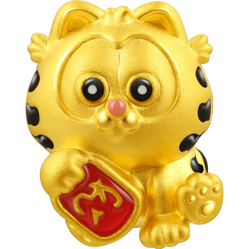 六桂福珠宝黄金加菲猫转运珠