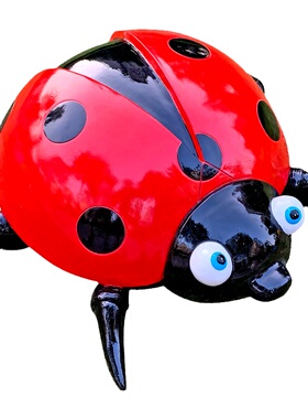 户外玻璃钢草坪装饰七星瓢虫雕塑