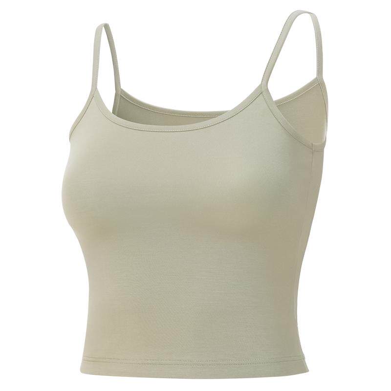 简云莫代尔吊带背心女夏薄款内搭美背遮副乳露脐内衣打底短款上衣