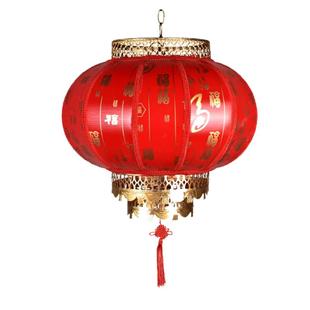 中式户外南瓜灯笼新品喜庆大红灯仿古羊皮喜字防水定做广告灯笼