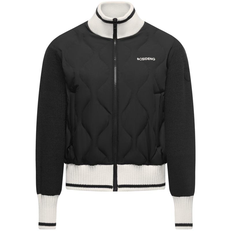 【鹅绒】波司登奥莱女士秋季创新短款轻薄羽绒服针织拼接立领时尚