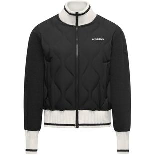 【鹅绒】波司登奥莱女士秋季创新短款轻薄羽绒服针织拼接立领时尚