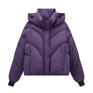 11/7新大嘎daga【紫色泡芙】2025超火韩版短款羽绒服女小个子显高