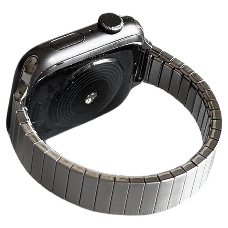适用iwatch表带金属细款弹力一体