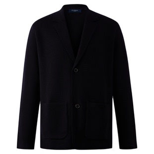 【100%绵羊毛】SCOFIELD男装春季新款通勤商务休闲西装领针织外套