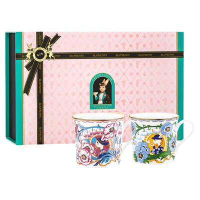 布兰兔情侣对杯礼盒原创插画