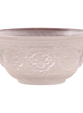 新款七彩琉璃供水碗玻璃莲花供碗八供斋饭碗供佛七供水碗八供水碗