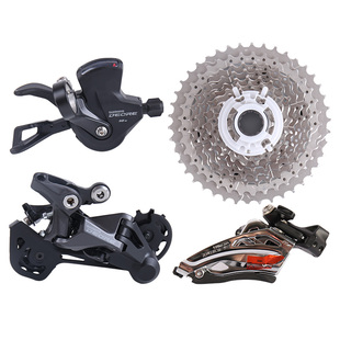 SHIMANO禧玛诺M4100山地自行车套件10速M4120指拨后拨飞轮前拨