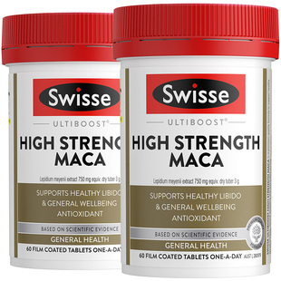 【自营】进口Swisse 斯维诗男性高浓度玛卡片玛咖活力秘鲁60片*2