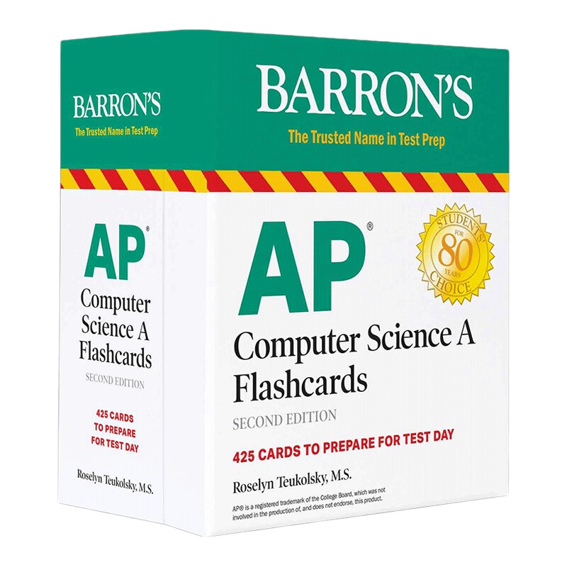 英文原版 AP Computer Science A Flashcards 巴朗备考 美国大学预修课程AP 计算机科学A卡片 第二版 英文版 进口英语原版书籍