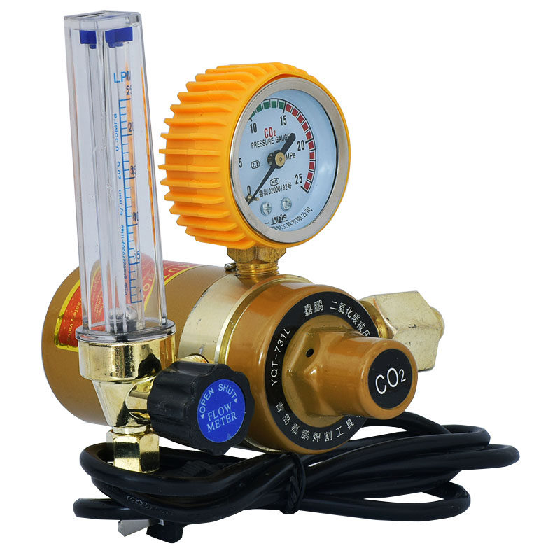 节能二氧化碳减压表阀CO2加热器混合气220V二保焊机配件气压表36V