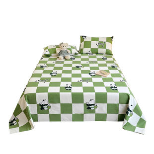 老粗布床单纯棉加厚单件夏季凉感100全棉宿舍单人学生凉席三件套