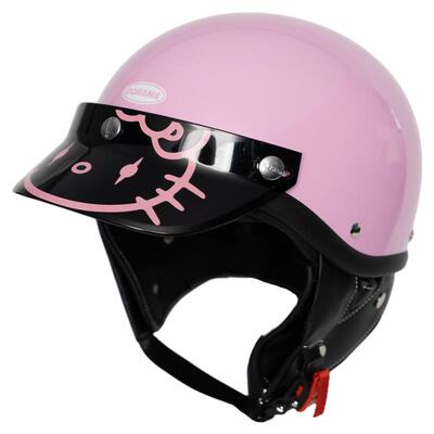 OOHAMA复古机车男女日式3C电动摩托车防晒头盔男女士复古半盔巡航