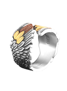 999纯银天使之翼戒指开口可调节