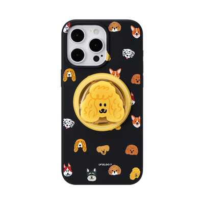 Ufology原创磁吸适用iPhone16promax手机壳15pro苹果14全包13新款12小狗支架黑色新款可降解全包软创意高级