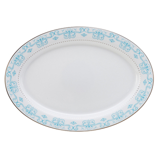 隆达骨瓷 鱼盘家用高颜值长盘子菜盘家宴大盘子 多色可选 微瑕