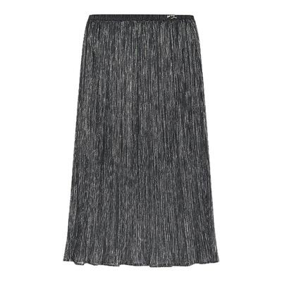 亮丝半身裙女侧开叉中腰