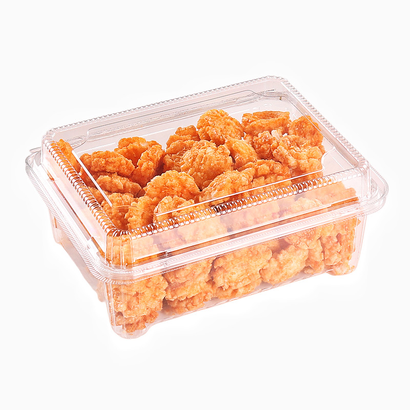 食品盒子一次性干果零食烘焙糕点塑料连体透明方形密封水果包装盒
