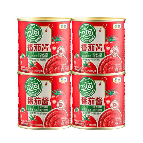 中粮屯河番茄酱198g/罐头炒菜调料新疆内蒙西红柿家用番茄膏