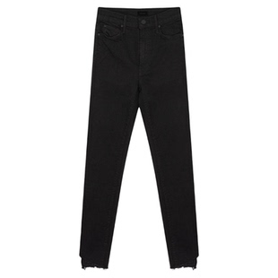 MOTHER 水洗女士小裤脚毛边简约9分裤休闲牛仔裤银泰百货 301604