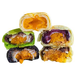 纯手工台州馅中馅蛋黄酥中秋月饼礼盒送礼豆沙酥皮雪媚娘流心月饼