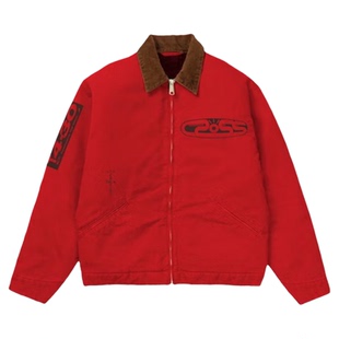 CACTUS JACK TRAVIS SCOTT 同款男士秋季哈灵顿印花宽松外套夹克