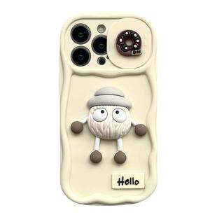 推拉窗咖啡煤球适用iphone16pro苹果17手机壳14可爱15pro小众13promax全包镜头防摔保护套带吊坠挂绳女高级感