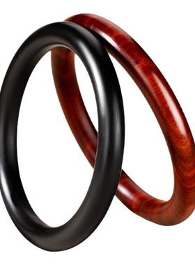 普陀山天然黑檀木手镯新中式绿檀木血檀女生镯子木质檀香文玩饰品