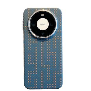 拓岚 迷宫鎏金字母适用华为mate80promax新款手机壳碳纤纹中国红mate80高级感mate70/60pro金属镜框超薄男女