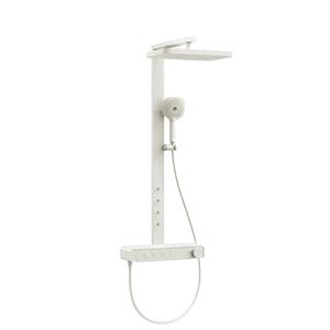 霍尼韦尔氧泡泡恒温淋浴花洒套装卫浴顶喷置物奶白色微气泡花洒