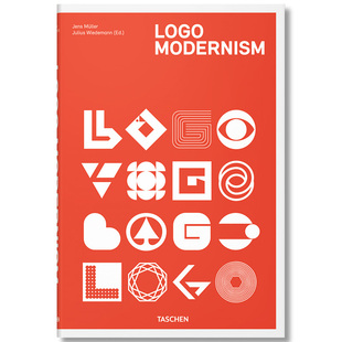 【现货】标志现代主义 Logo Modernism 英文图案商标logo品牌设计书籍TASCHEN原版进口图书 现代主义美学 图形设计师Jens Müller