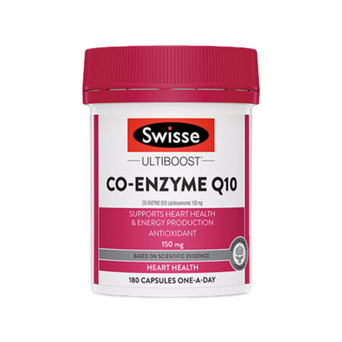 【自营】Swisse斯维诗辅酶Q10食用软胶囊180粒/瓶贴心呵护添动力