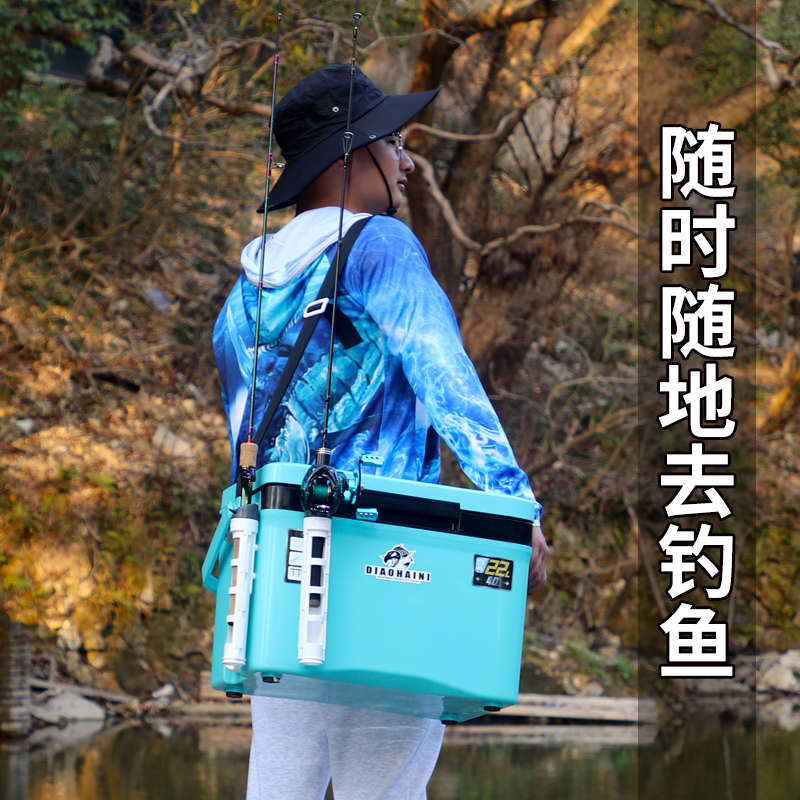 路亚钓箱全套多功能可坐竿插活鱼桶养鱼箱超轻新款迷你小型钓鱼箱