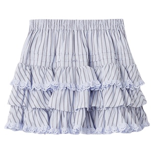 SNIDEL2025秋冬新品高腰芭蕾风甜美荷叶边蛋糕裙短裙裤SWFP254282