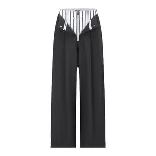 SHRO ENRO Feuilleter系列 灰色羊毛假两件西裤   301469