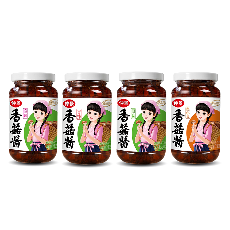 仲景香菇酱招牌香菇牛肉下饭酱香辣拌面拌饭酱学生小包装葱油酱