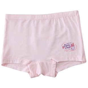 迪士尼女童莫代尔平角内裤儿童薄款高腰护肚纯色中小童短裤宝宝
