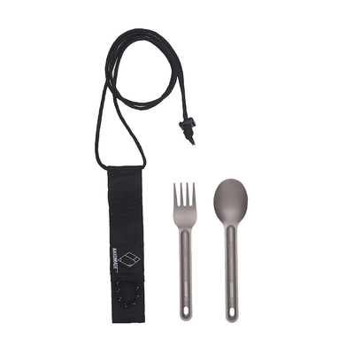 HARDMADE 户外山系露营纯钛便携叉子金属质感轻便组合套装