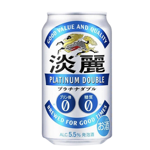 【日本进口】麒麟淡丽铂金啤酒350ml*24罐听装零糖零嘌呤发泡啤酒