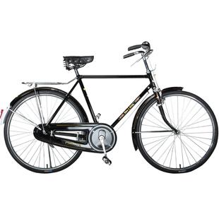 正品凤凰牌26寸/28寸杆闸复古男女横梁老式邮政28 二八大杠自行车