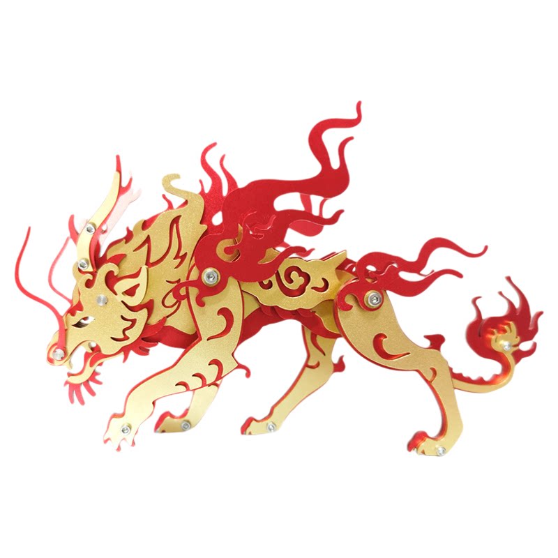 魔客DIY手工拼装创意模型上古神兽烛龙机械神龙3D金属拼图送礼物