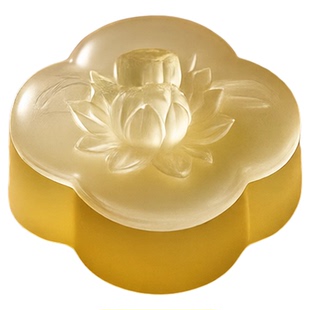 梅林笔庄墨碟火锅砚台防干带盖书法专用创意摆件笔搁高颜值精致不干墨琉璃墨盒墨汁小巧精致莲花墨池文房四宝