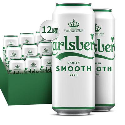 嘉士伯醇滑啤酒500ml*12罐